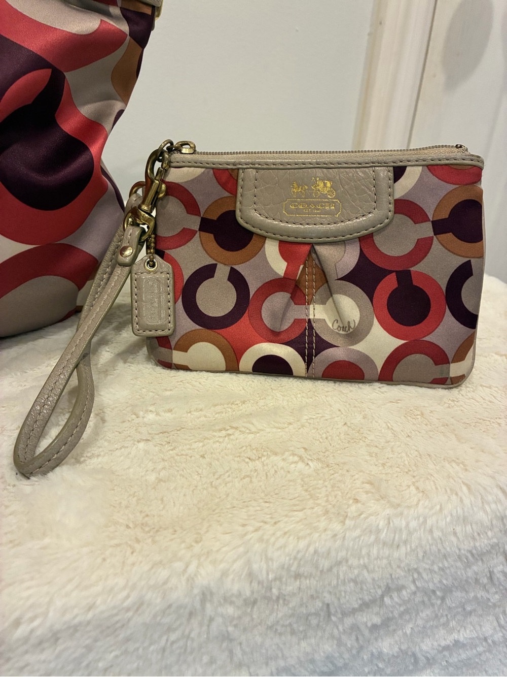 Coach Madison Op Art Sophia Satchel K1120-18636 Multicolor 2-Way Shoulder Bag - Picture 9 of 12